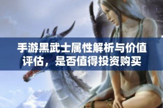 手游黑武士属性解析与价值评估，是否值得投资购买