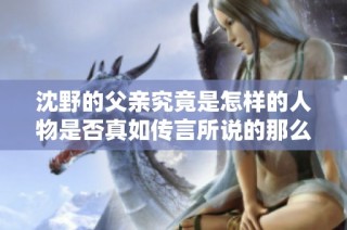 沈野的父亲究竟是怎样的人物是否真如传言所说的那么复杂