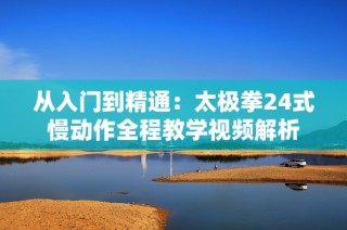 从入门到精通：太极拳24式慢动作全程教学视频解析