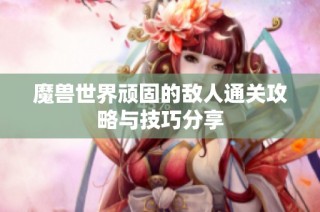 魔兽世界顽固的敌人通关攻略与技巧分享