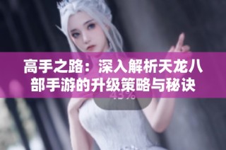 高手之路：深入解析天龙八部手游的升级策略与秘诀