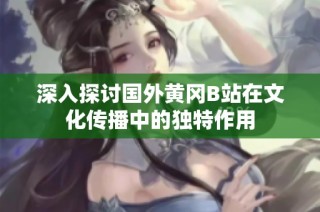深入探讨国外黄冈B站在文化传播中的独特作用