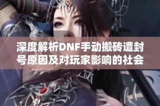 深度解析DNF手动搬砖遭封号原因及对玩家影响的社会观察