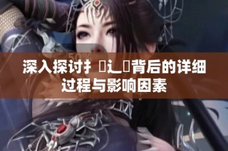 深入探讨扌喿辶畐背后的详细过程与影响因素