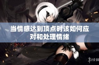 当情感达到顶点时该如何应对和处理情绪