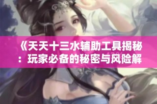 《天天十三水辅助工具揭秘：玩家必备的秘密与风险解析》