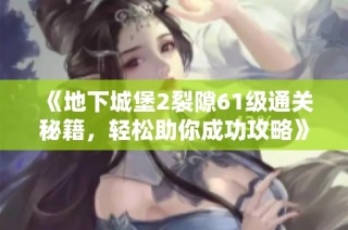 《地下城堡2裂隙61级通关秘籍，轻松助你成功攻略》