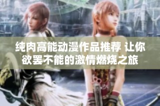 纯肉高能动漫作品推荐 让你欲罢不能的激情燃烧之旅