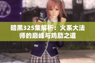 暗黑325集解析：火系大法师的巅峰与鸡肋之道