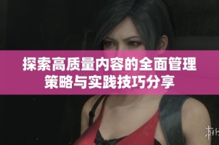 探索高质量内容的全面管理策略与实践技巧分享