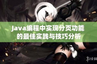 Java编程中实现分页功能的最佳实践与技巧分析