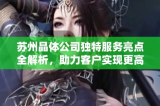 苏州晶体公司独特服务亮点全解析，助力客户实现更高价值与发展
