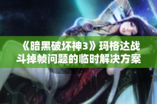 《暗黑破坏神3》玛格达战斗掉帧问题的临时解决方案与应对措施