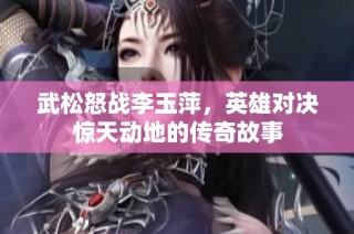 武松怒战李玉萍，英雄对决惊天动地的传奇故事