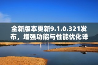 全新版本更新9.1.0.321发布，增强功能与性能优化详解