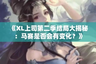 《XL上司第二季结局大揭秘：马赛是否会有变化？》