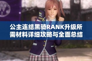 公主连结黑骑RANK升级所需材料详细攻略与全面总结