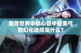 魔兽世界中你心目中最美弓箭幻化选择是什么？