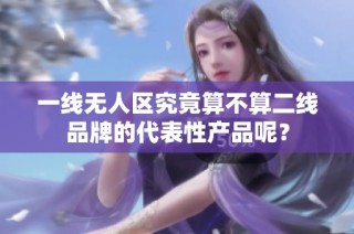 一线无人区究竟算不算二线品牌的代表性产品呢？