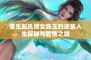 重生赵氏嫡女姝玉的逆袭人生探秘与爱情之路