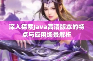 深入探索Java高清版本的特点与应用场景解析