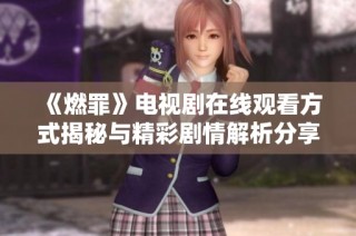 《燃罪》电视剧在线观看方式揭秘与精彩剧情解析分享