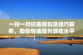 一对一对抗赛规则及技巧解析，助你快速提升游戏水平