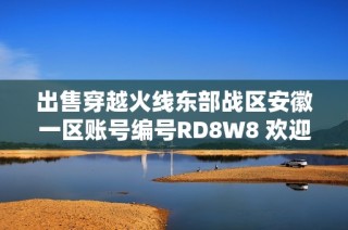 出售穿越火线东部战区安徽一区账号编号RD8W8 欢迎咨询