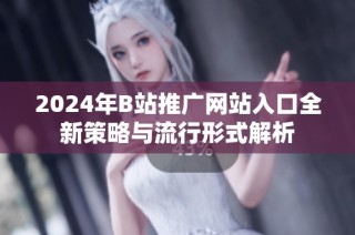 2024年B站推广网站入口全新策略与流行形式解析