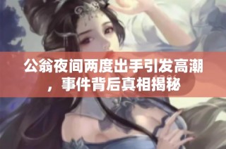 公翁夜间两度出手引发高潮，事件背后真相揭秘