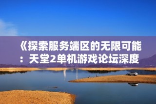 《探索服务端区的无限可能：天堂2单机游戏论坛深度交流》