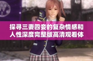 探寻三妻四妾的复杂情感和人性深度完整版高清观看体验
