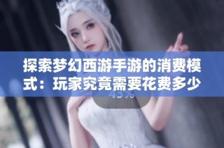 探索梦幻西游手游的消费模式：玩家究竟需要花费多少才能畅享游戏乐趣