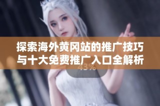 探索海外黄冈站的推广技巧与十大免费推广入口全解析