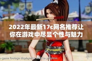 2022年最新17c网名推荐让你在游戏中尽显个性与魅力