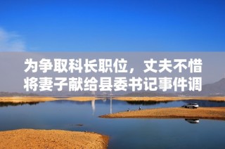 为争取科长职位，丈夫不惜将妻子献给县委书记事件调查