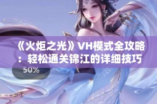 《火炬之光》VH模式全攻略：轻松通关锦江的详细技巧与方法
