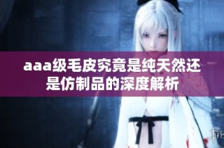 aaa级毛皮究竟是纯天然还是仿制品的深度解析