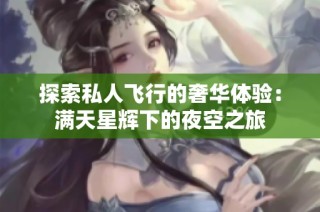 探索私人飞行的奢华体验：满天星辉下的夜空之旅