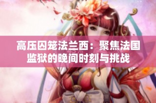 高压囚笼法兰西：聚焦法国监狱的晚间时刻与挑战