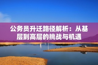 公务员升迁路径解析：从基层到高层的挑战与机遇