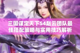三国谋定天下S4赵云团队最佳搭配策略与实用技巧解析