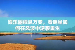 娱乐圈瞬息万变，看明星如何在风波中逆袭重生