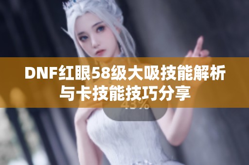 DNF红眼58级大吸技能解析与卡技能技巧分享
