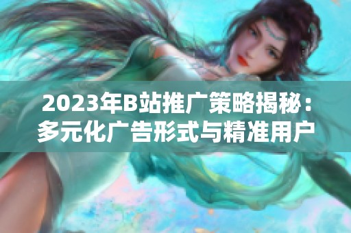 2023年B站推广策略揭秘：多元化广告形式与精准用户定位