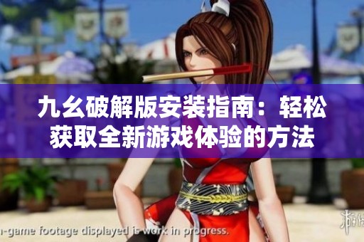 九幺破解版安装指南：轻松获取全新游戏体验的方法