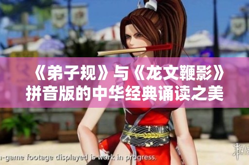 《弟子规》与《龙文鞭影》拼音版的中华经典诵读之美