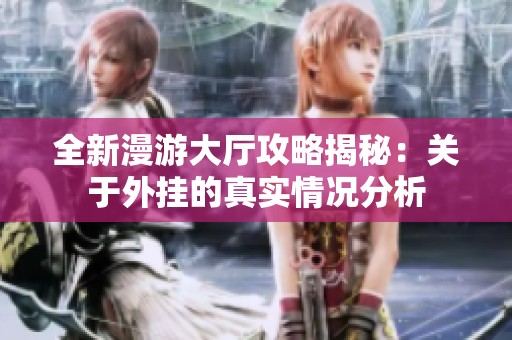 全新漫游大厅攻略揭秘：关于外挂的真实情况分析