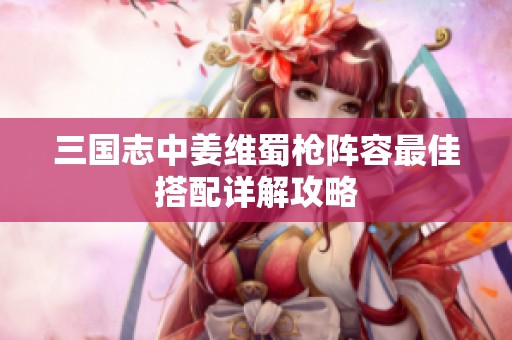 三国志中姜维蜀枪阵容最佳搭配详解攻略