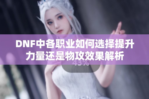 DNF中各职业如何选择提升力量还是物攻效果解析